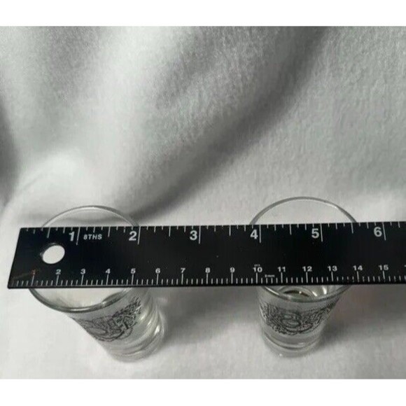 Tequila Rose 3.5" Clear Glass Heavy Shot Glasses Set of 2 - Picture 9 of 9